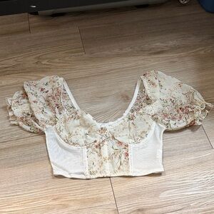 Floral Cream Women's Top